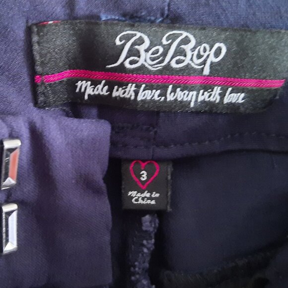 BeBop Bi-Stretch Cropped Skinny Ankle Pants - Dark Navy, Size 3/4 - Picture 11 of 16